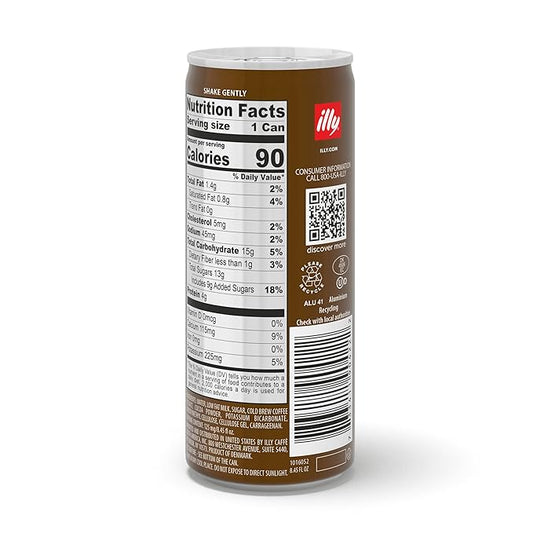 illy Ready To Drink Coffee – Cappuccino Cold Brew Cans - Notes Of Milk & Chocolate - 100% Arabica - Smooth & Refreshing Taste - Convenient, Easy to Carry Drink – 8.5 oz.