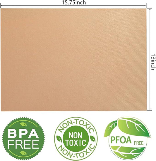 Grill Mats for Outdoor Grill, Set of 9 Copper Grill Mat For Gas Grill, 100% Non-Stick Copper Sheets for Grilling, 15.75 X 13 Inch