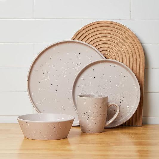 Stone lain Jade Stoneware Dinnerware Set, 32-Piece Service for 8, Taupe