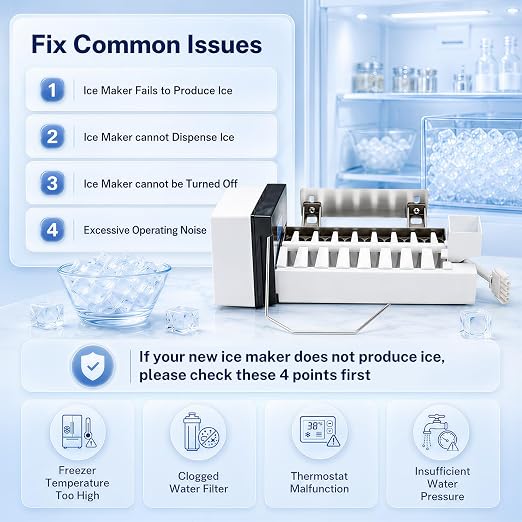 IM116000 Ice Maker Kit for Kenmore Fridge Replacement | Complete ice maker assembly fits Electrolux fridges, replaces 218736300, AP5950053, PS10057479, IM5, IK-9, IM501, IM115