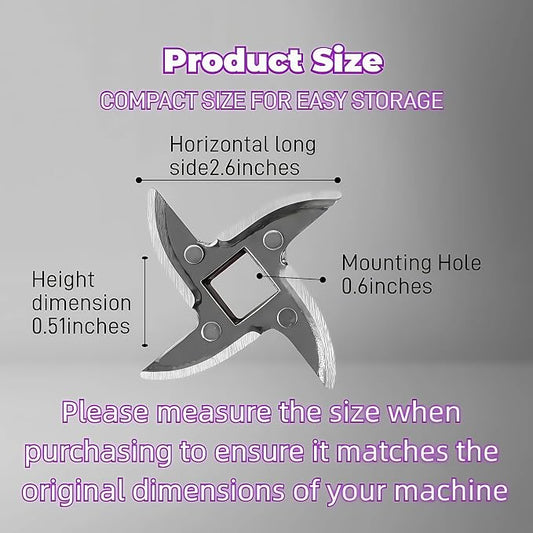 #32 Grinder Blade Stainless Steel Knife Cutter Replacement(2 pc) | Please check the size and shape