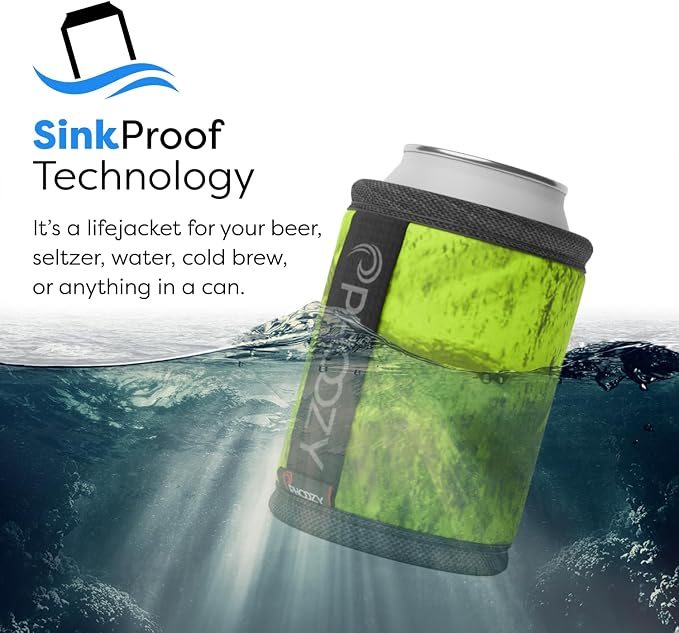 PHOOZY Insulated Can Cooler for 12 oz Cans - Patented Drink Sleeve with NASA-Inspired Technology - Keeps Beer, Soda & Sparkling Water Cold Longer - Lightweight Outdoor Can Holder - Green
