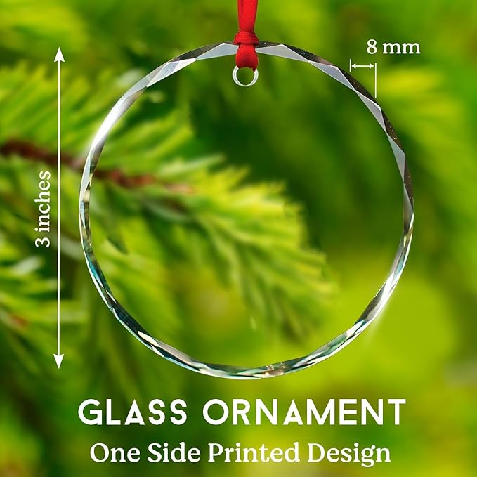 Cello Christmas Tree Glass Ornament, Personalized Text & Name Cello Musical Instrument Xmas Ornament Gifts for Musical Lover, Cellist Christmas Ornaments 2025, Custom Instrument Player Glass Keepsake