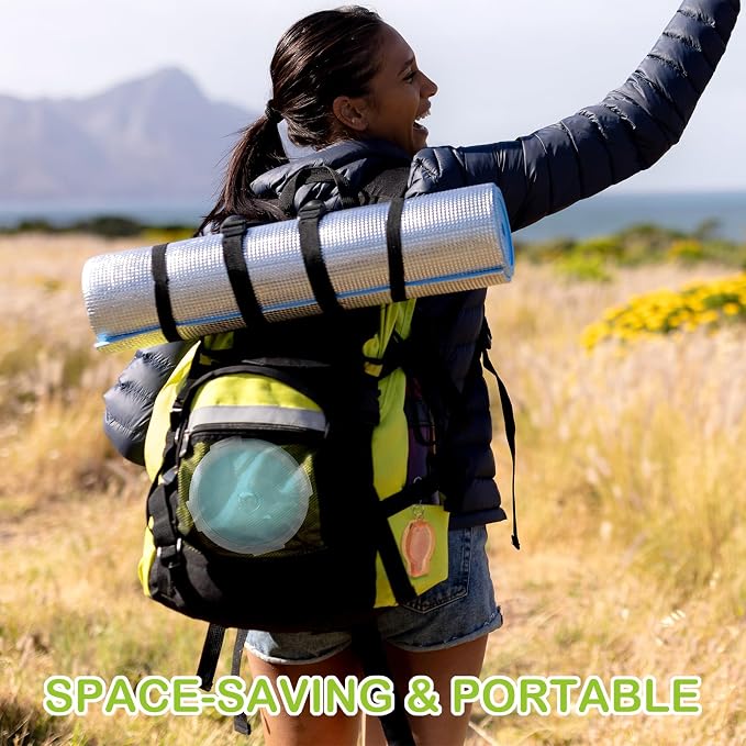 4 Pcs Collapsible Bowls with Lids Silicone Camping Food Storage Container Expandable Folding Salad Lunch Box Travel Container for Hiking Camping