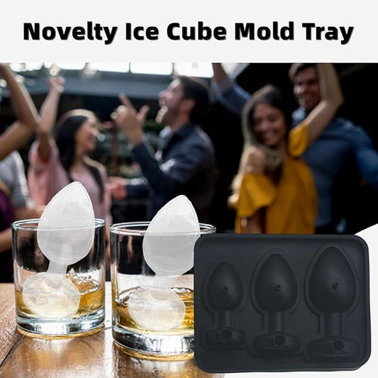 Adult Ice Cube Mold, Novelty Ices Cube mold Fun Shapes with Lid, Ice Maker for Whiskey,Cocktails,Party(Black)