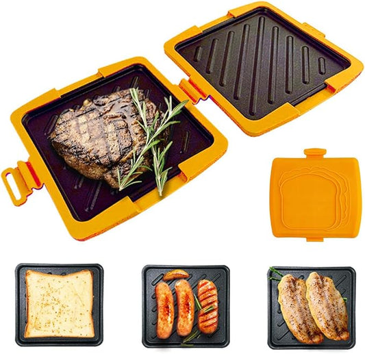 Sandwich Maker Nonstick No Power Required Quesadilla Snacks Bread Cooker | Kitchen Bread Press Sandwich Maker Heat-Resistant Portable Breakfast Quesadilla Pie Bread for Home Apartment Dorm Party T
