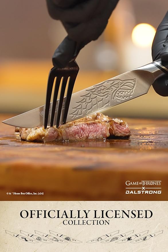 Dalstrong Steak Knife Set-8pc Set-5"- Game of Thrones⢠Knife -German Premium Steel Full Tang-Professional G10 Handle-Collection Item Steak Cutting Knife