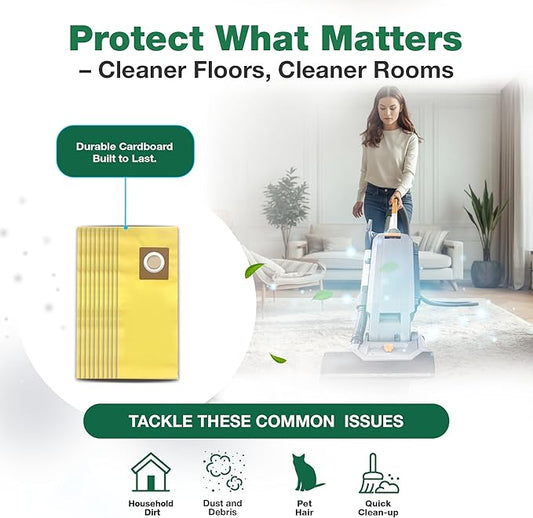 10 Replacements for Hoover HushTone Canister Vacuums Bags Part # AH10243, Fits Models: CH54013, CH54015, CH54113 & CH54115 (10 PACK) by Think Crucial