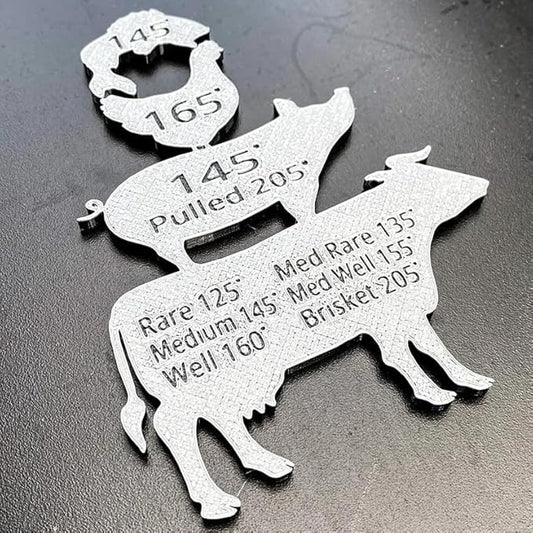 Animal Temp Magnet Combo BBQ Gift,BBQ Gift Men Grilling Party for Husband,Animal Meat Temperature Magnet Chart,Meat Magnets for Fridge,Meat Smoking Temperature