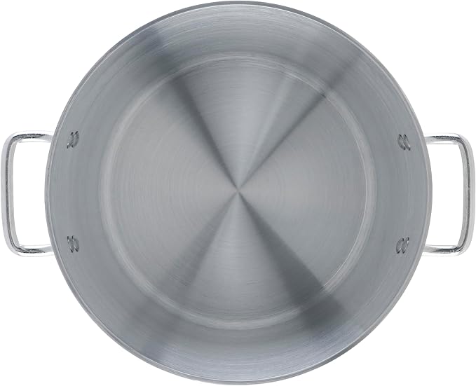 Winco 20 qt Aluminum Heavy-Duty Stock Pot | Thick walls, Riveted handles, Wide base, Great for Stocks, Soups, Pasta and Batch Cooking
