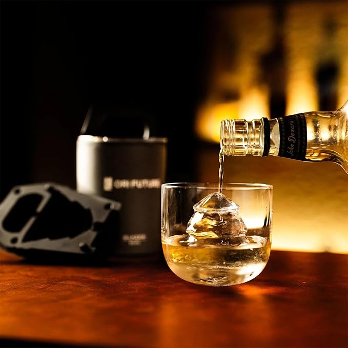 GLAZER mini, Clear Tree Ice Mold, Christmas Tree Ice Cube Maker for Cocktail
