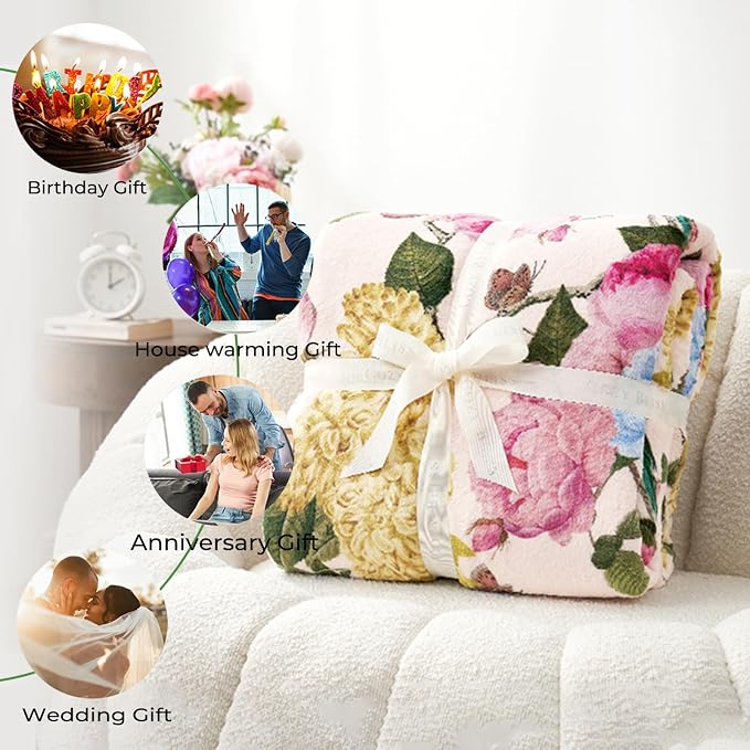 Dog and Cat on Sofa Blanket Gifts for Kids Adult,Cute and Playful Animal Throw Blankets,Soft Comfy Lightweight for Room Couch Bed Modern Adorable Decor,Pet Lover 60x50in