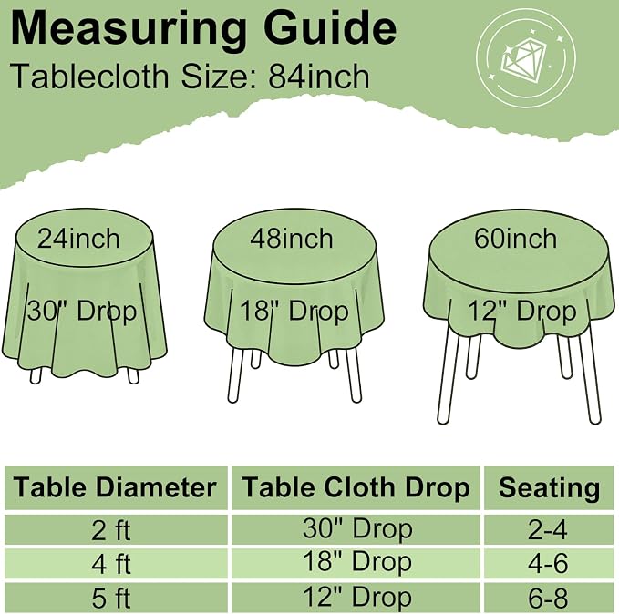 4 Packs Buffalo Disposable Table Cloth, 84" Round Waterproof Plastic Tablecloth, Navy and White Checkered Table Covers for Picnic, Birthday, Party, Back to School
