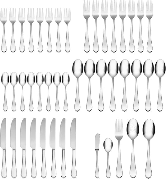 Oneida Icarus 45-Piece Flatware Set, Service for 8, Silver