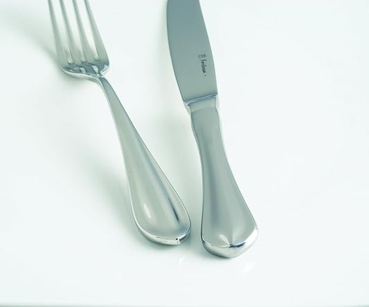 Fortessa Forge 18/10 Stainless Steel Flatware 20 Piece Place Setting, Service for 4