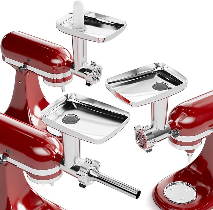 HOZODO Metal Meat Grinder Attachment for KitchenAid Stand Mixer | Food Grinder Attachment, Sausage Stuffer, Kitchen Aid Accessories and Attachments