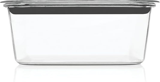 Rubbermaid Brilliance Food Storage Container, Large, 9.6 Cup, Clear 2024351 (Pack of 2)