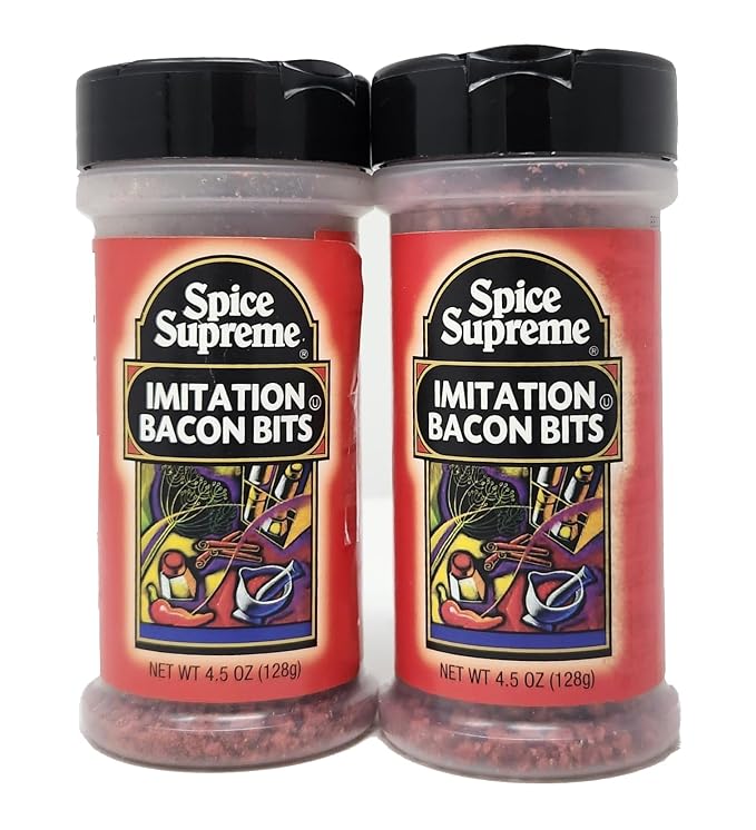 2 pack of Seasoning Herbs and Spices You Choose Your Flavor by Spice Supreme (4.5oz, Imitation Bacon Bits)