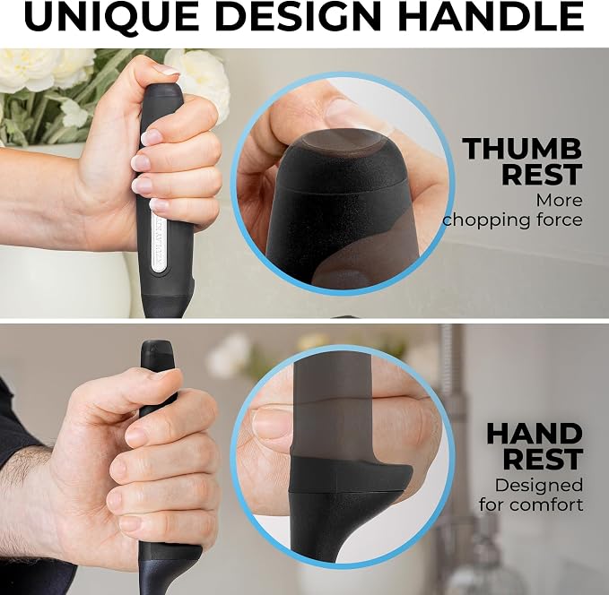 Zulay Kitchen Ground Meat Chopper Tool – 5-Blade Nylon Meat Chopper for Ground Beef, Non-Toxic Food Safe Meat Masher & Breaker, Heat Resistant to 180°C, Dishwasher Safe – Black