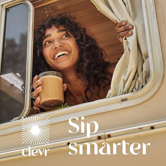 Clevr Blends Milk Frother, Hand Stirrer for Coffee, Matcha, Hot Chocolate, Protein Shake, Latte, Tea, Stainless Steel Rechargeable Handheld Whisk, Fast and Easy Frothing Wand, No Battery Needed