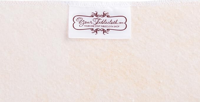 Yourtablecloth Heavy Duty Vinyl Round Fitted Tablecloth (Table Cover) with Flannel Backing Vibrant Colors Elasticized Tablecloth Great for Indoor and Outdoor Dining and Playing Cards 42” Sand