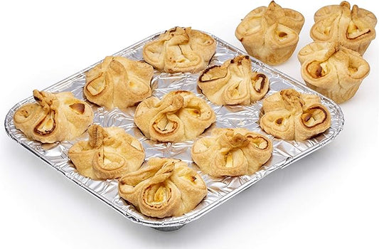 9-Cavity Mini Cupcake and Muffin Pans | Disposable Aluminium Baking Pans | Use for Baking Mini Muffin, Cupcake, Cake | For Weddings, Parties, Birthdays, Gatherings (100 Pack)