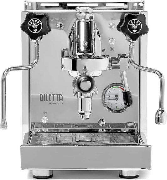 Diletta Bello Espresso Machine | Heat Exchanger | E61 | Manual Control | 3 Liter | Made In Italy | (Stainless Steel)