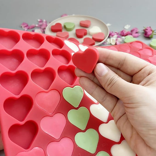 Heart Silicone Molds for Gummy, Candy, Chocolate, Small Homemade Treats Molds with Scraper (1 PCS heart)