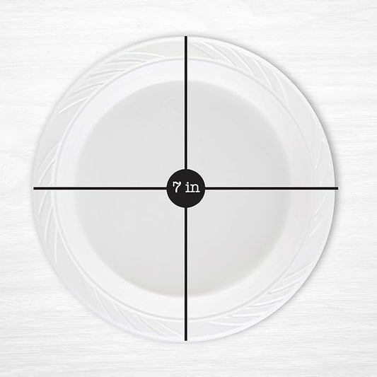 PLASTICPRO 100 Count Disposable 7 Inch White Plastic Plates