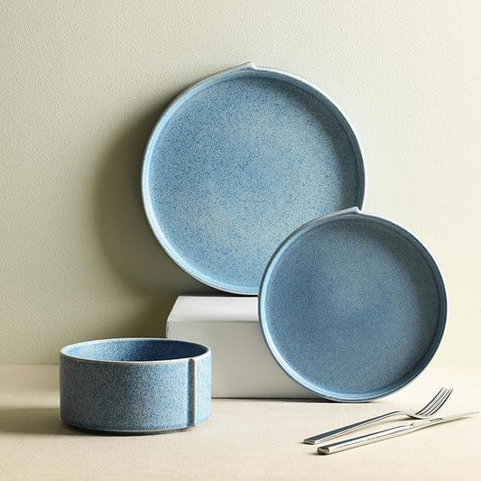 Stone Lain Bao 12-Piece Dinnerware Set Stoneware, Blue