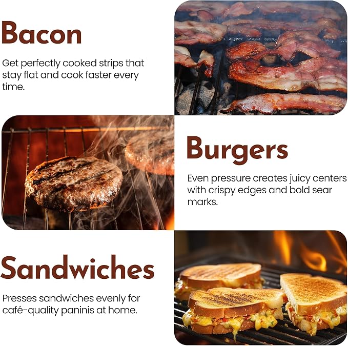 Bellemain Smash Burger Press, Grill Press, Bacon Press - Rectangle