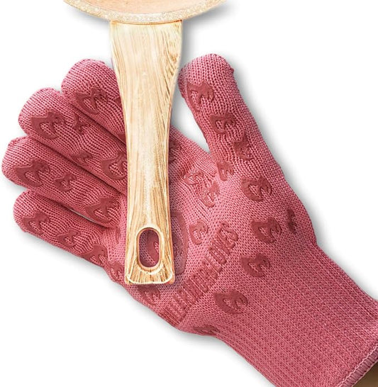 Grill Armor Oven Gloves with Fingers – 932°F Heat, Fire & Cut Resistant Mitts for BBQ, Grill, Cooking, Grilling, Baking, Smoker & Fire Pit