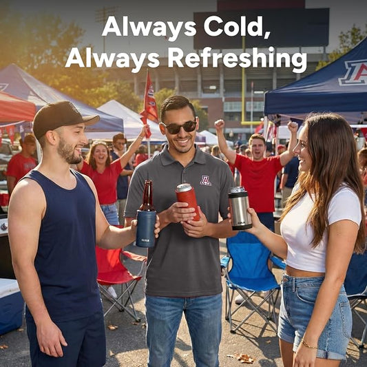 DUALIE 3 in 1 Insulated Can Cooler - 15+ Colors - Universal Size for 12 oz Cans, Slim Cans, and Bottles