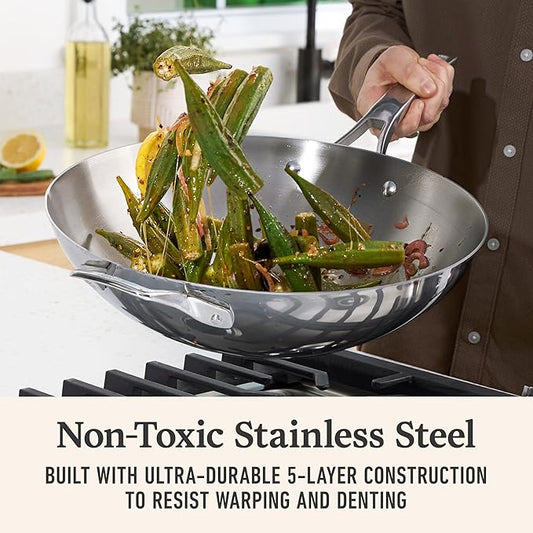 Premier Stainless Steel 13" Wok