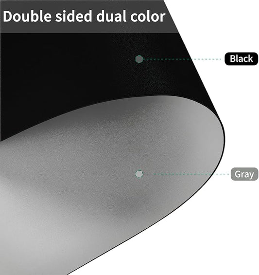 Leather Table Cover,1.8mm Thick,48x72 Inch Table Protector,Table Protector for Dining Room Table,Dining Table Cover,Table Cover Protector,Table Pads for Dining Room Table(Black+Gray,48x72)