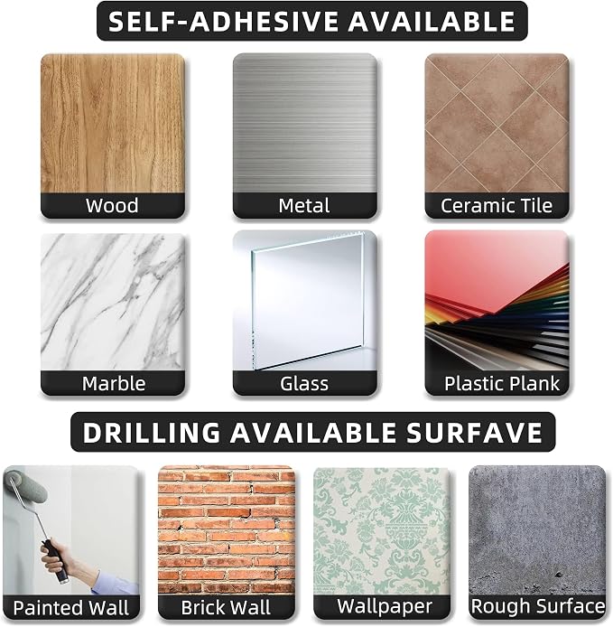 Paper Towel Holder - Self-Adhesive or Drilling, White | Under-Cabinet or Wall-Mounted | Kitchen Roll Dispenser | Upgraded Aluminum | Lighter Yet Stronger Than Stainless Steel