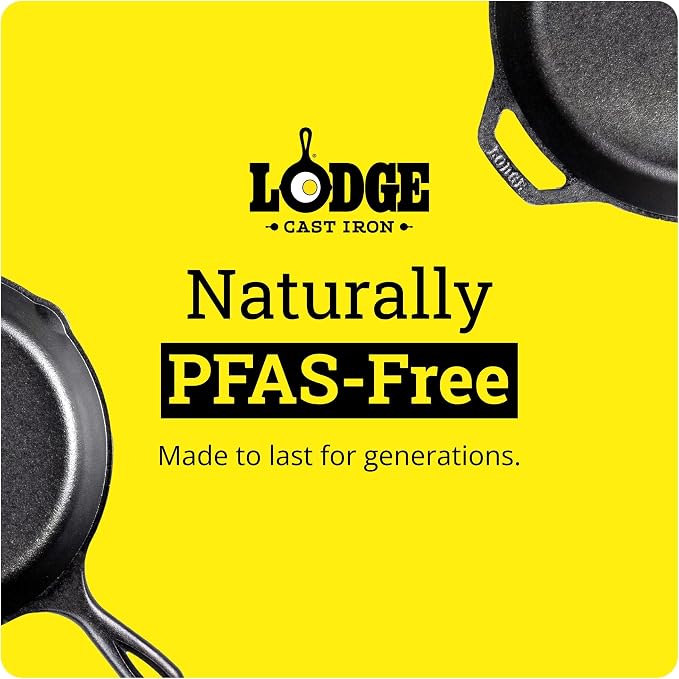 Lodge Reversible Cast Iron Grill/Griddle Pan 16.75 x 9.5 - Pre-Seasoned Dual-Sided Double Burner for BBQ, Eggs, Pancakes, Burgers - PFAS Free Cookware - Flat Top Plate for Oven, Grill, & Campfire