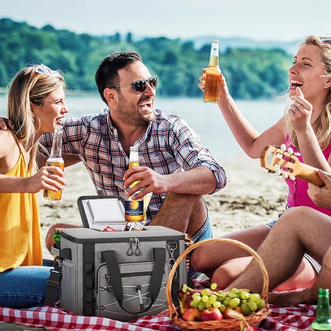 Maelstrom 30/40 Can Soft Cooler Bag, Leakproof Insulated Ice Chest | 24h Cold (With Ice), 5-Layer Insulation, Multi-Pockets ,Lightweight,Perfect For Camping, Beach, Hiking, Kayaking, Road Trips