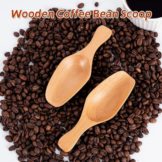 Coffee Scoop for Ground Coffee, Wooden Scoops for Jars, Scoops for Canisters, Tea, Sugar, Flour, Bath Salts, Laundry Detergent