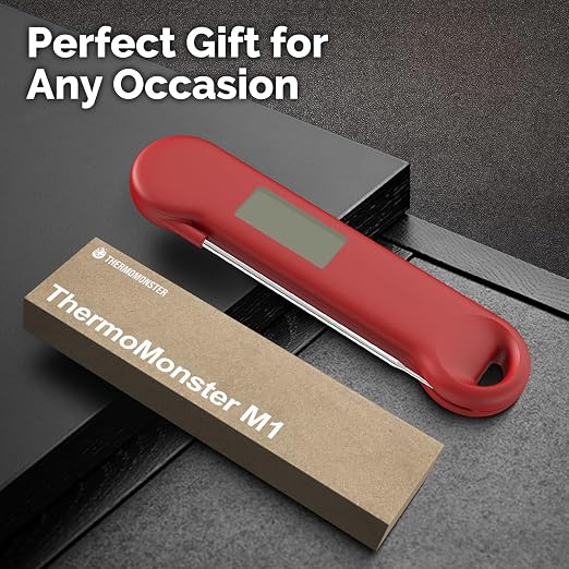 0.5 Sec Instant Read Grill Meat Thermometer Digital Food Cooking BBQ, Red