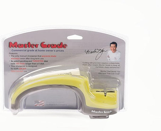 Heavy Duty Tungsten Manual Knife Sharpener, Knife Sharpeners for Kitchen Knives (Lime)
