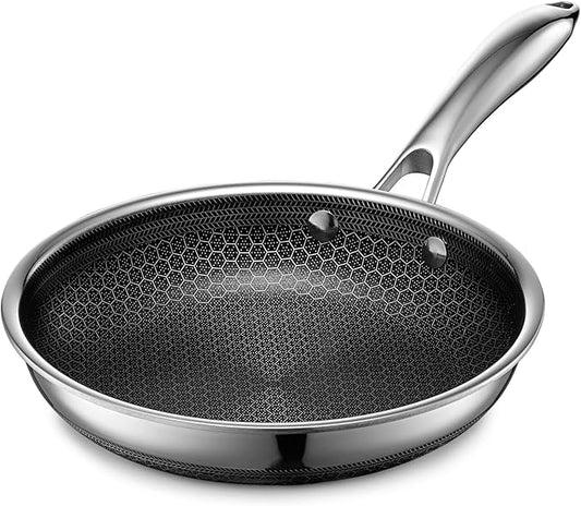 HexClad Hybrid Nonstick 2-Piece Cookware Set, 8" Pan and 12" Griddle Pan