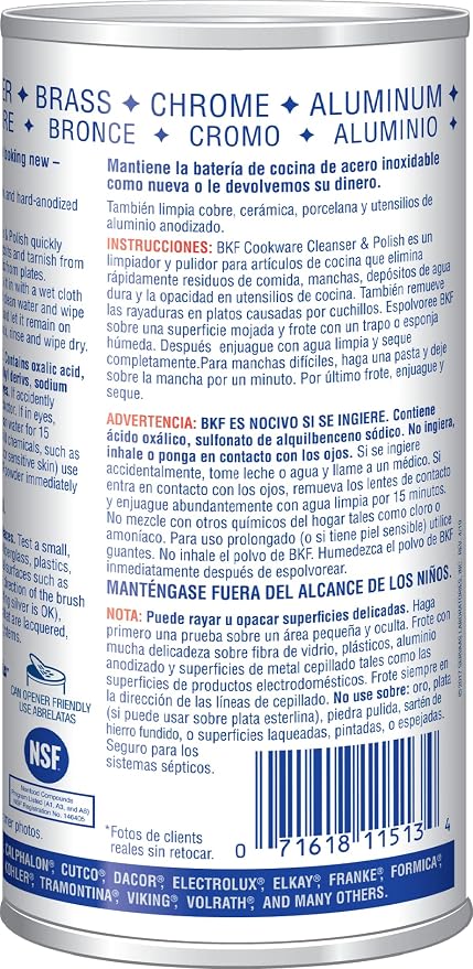 Bar Keepers Friend Superior Cookware Cleanser & Polish | 12-Ounces | 1-Unit