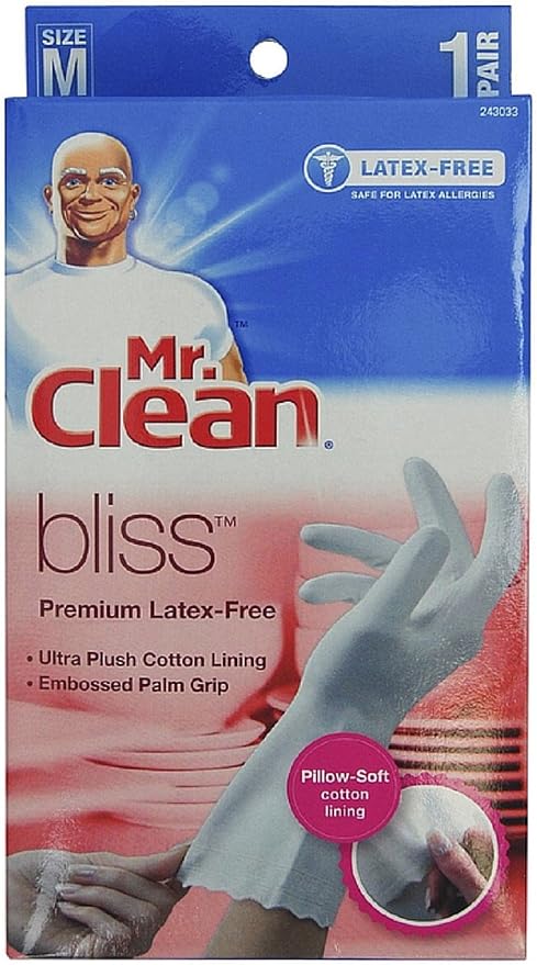 Mr. Clean Bliss Premium Latex-Free Gloves, Medium 1 pair (Pack of 5)