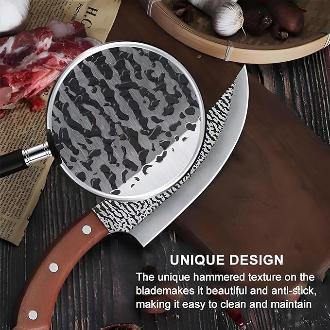 7-Inch Chef Knife Set β Razor-Sharp Stainless Steel Blade, Ergonomic Non-Slip Handle β Includes 7-Inch Knife Sharpener & Protective Cover β Professional Kitchen Cutting Tool