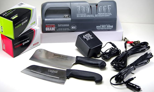 Complete set of Master Grade Outdoor DC Power Commercial Knife Sharpener Bundle Deal with Martin Yan's Knives