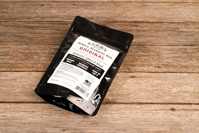 Lucky Jerky Original DIY Beef Jerky Seasoning and Cure Kit, 6 Oz | Make Your Own Original Beef Jerky at Home, Savory Classic Flavor, Seasons 10 lbs of Meat