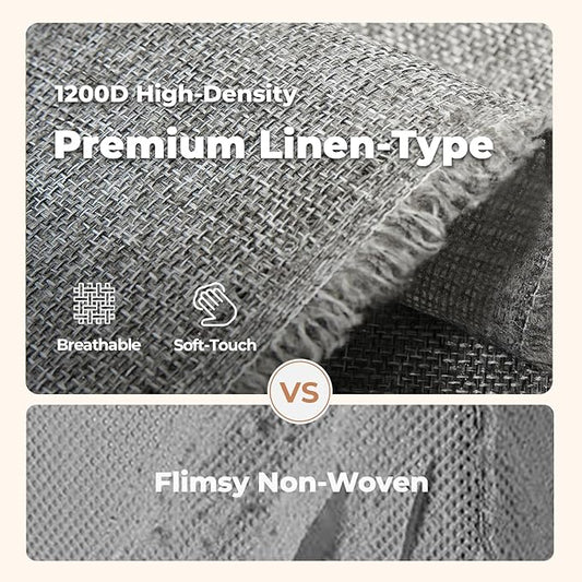 8Pack Sheet Organizers and Storage - King/Queen Size Sheet Storage Organizer with Window, Foldable & Dustproof Sheet Organizer for Linen Closet for Summer Blankets & Sheet Sets,Grey