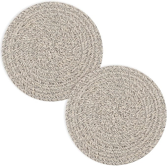 Trivets for Hot Dishes, Pots and Pans, 8 Inches Hot Pads 5 Pcs, Pot Holders for Kitchen, Heat Resistant Mat Protect Counter, Coasters Set Home Essentials Farmhouse Decor (Brown)