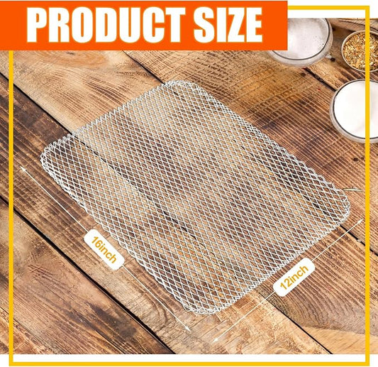 Mifoci 30 Pcs Disposable Grill Topper 16x12 Inch Mesh Mat Disposable Pans Sheets Non Stick Aluminum Grill Grates Liners for Outdoor Grills Cooking Grid Grates Pad for BBQ Camping Picnics Meat